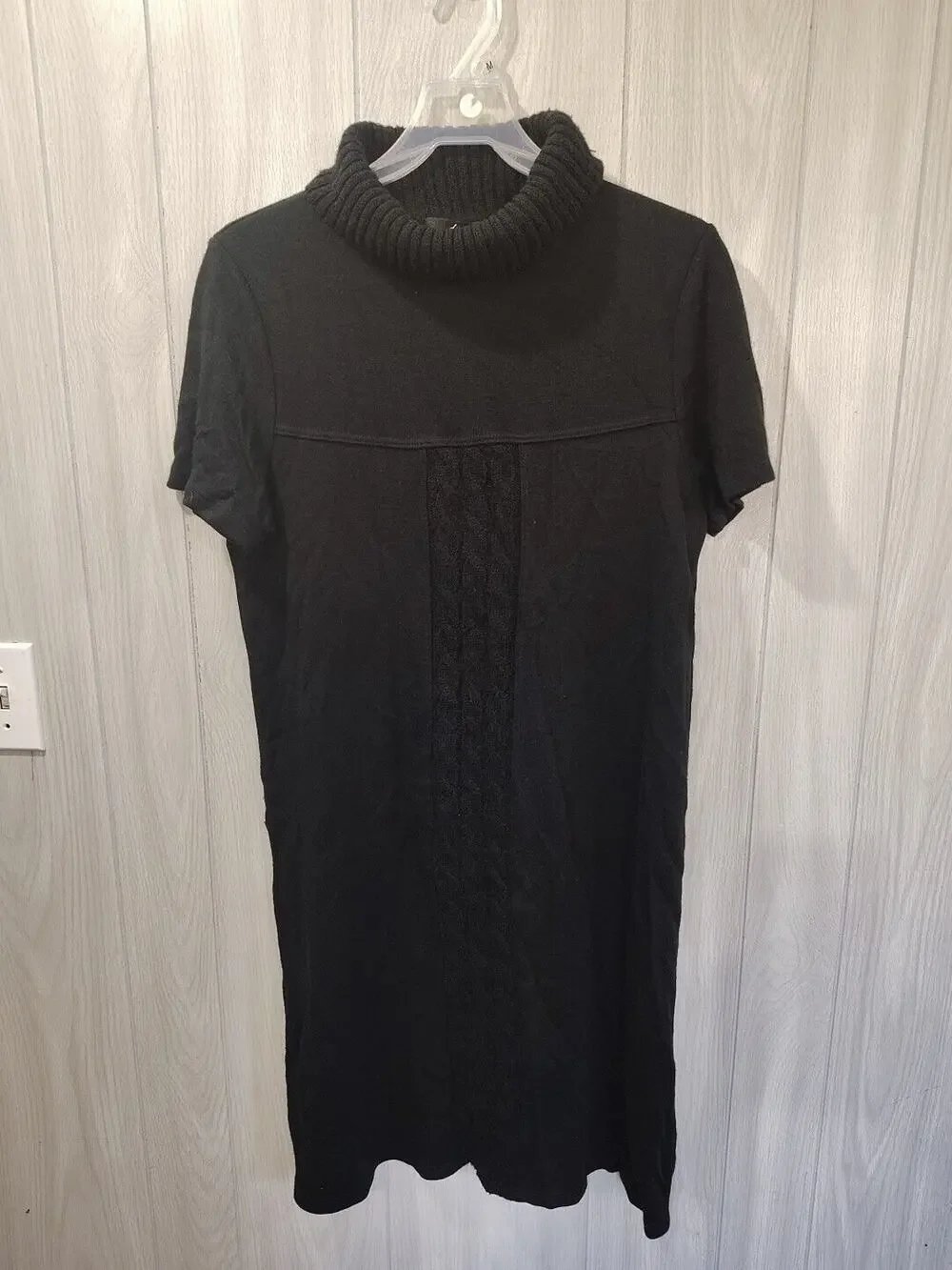 Womens Lennie for Nina Leonard Black Sweater Dress Size L Cocktail Minimalist